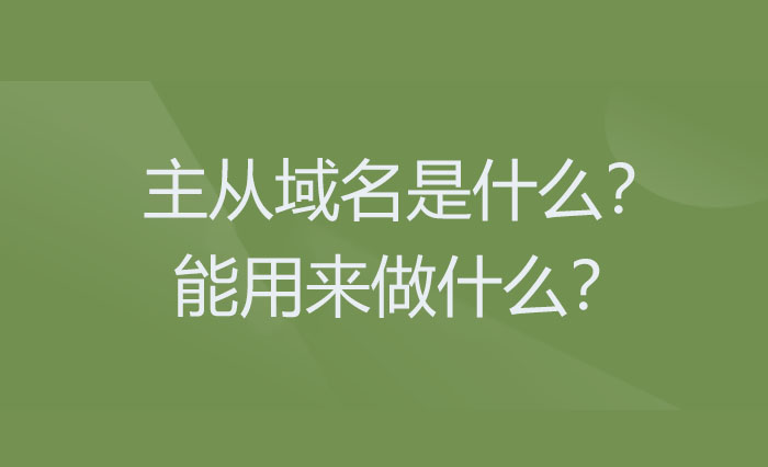 主从域名